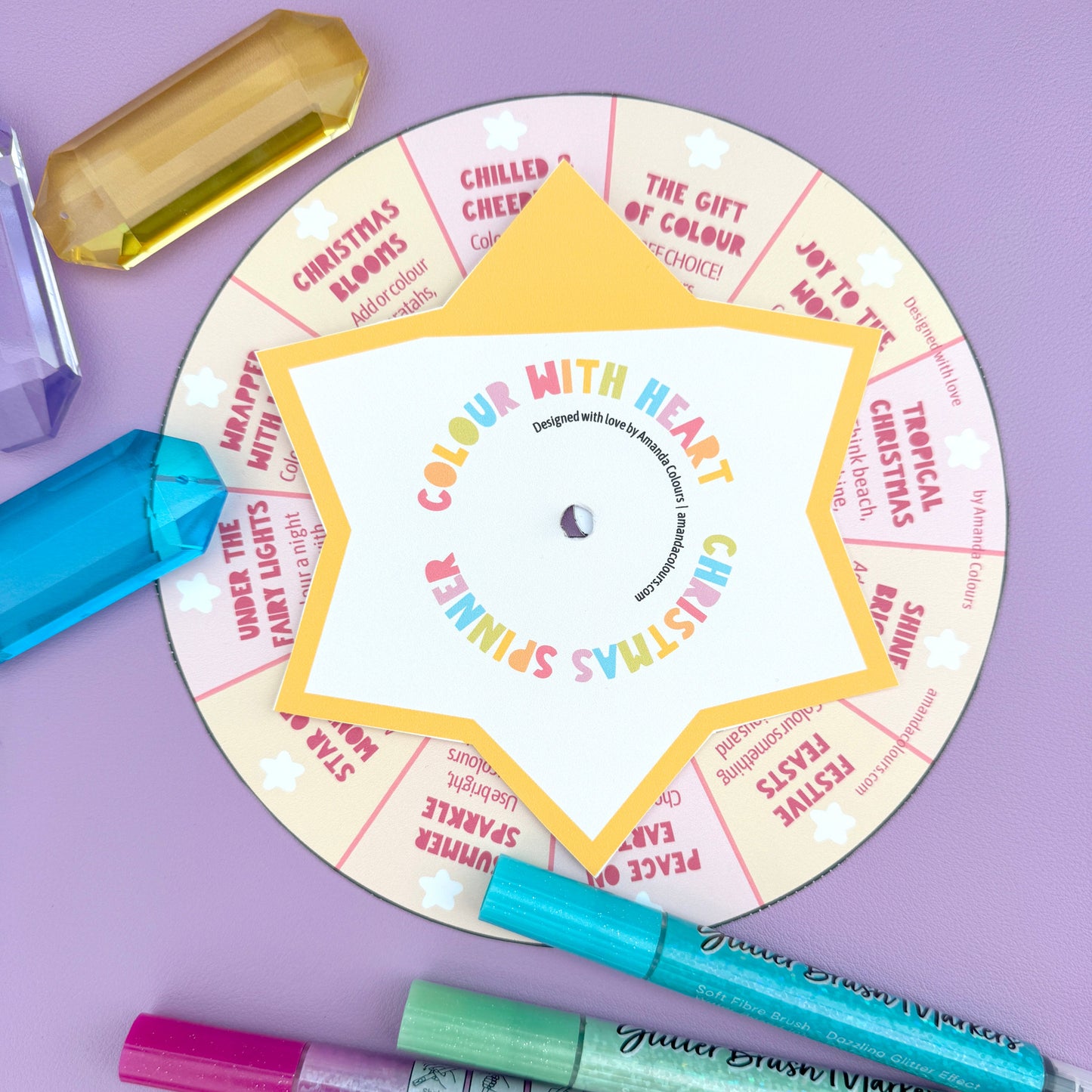 Free Christmas Colouring Spinner — Colour With Heart