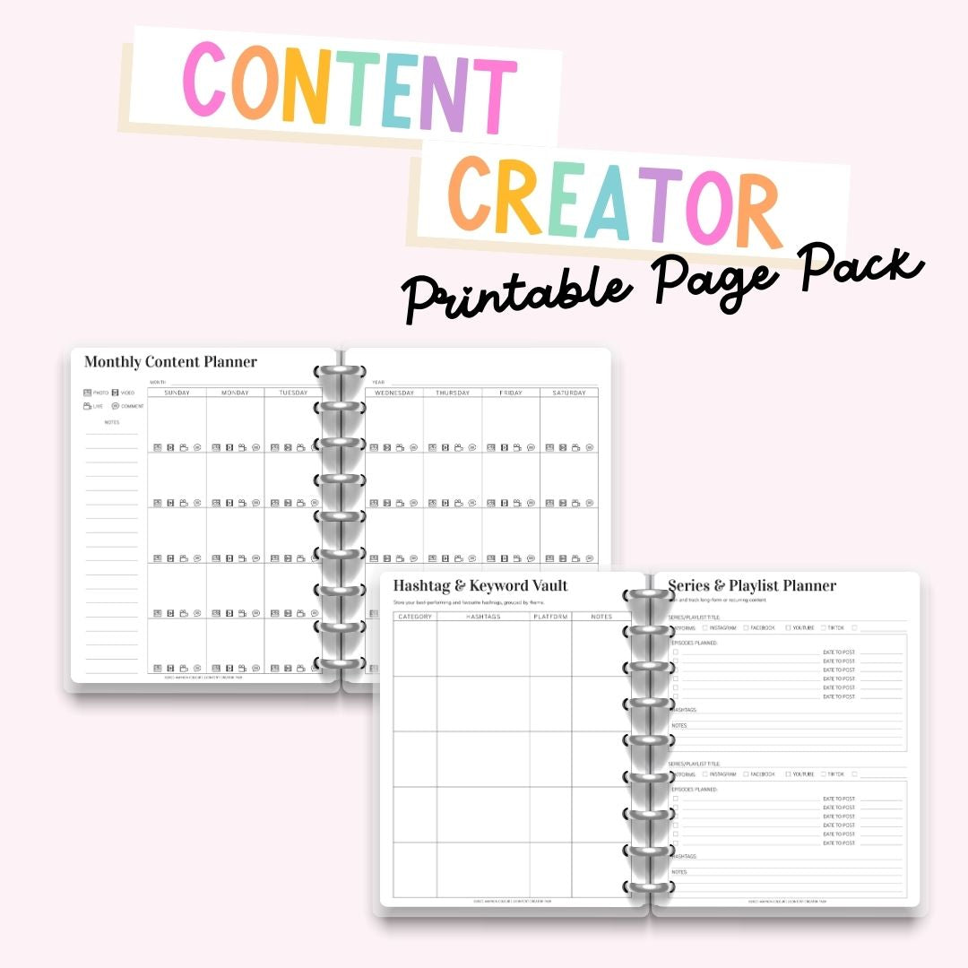 Complete Printable Add-On Pack – All 6 Colouring Planner Extras (60+ Pages)