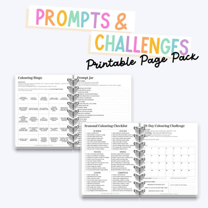 Complete Printable Add-On Pack – All 6 Colouring Planner Extras (60+ Pages)