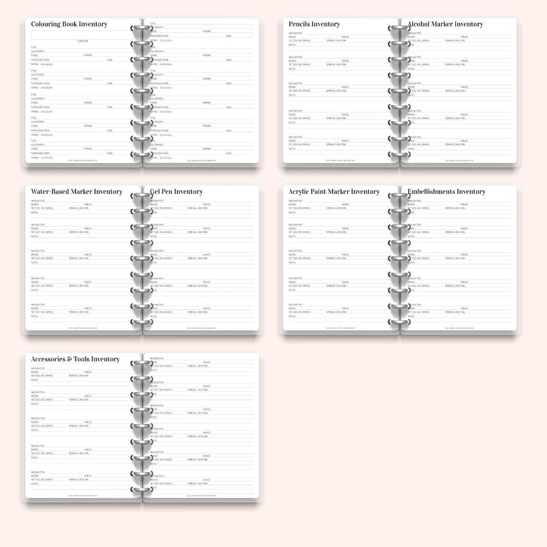 Inventory Pack – Printable Page Pack (10 Pages)