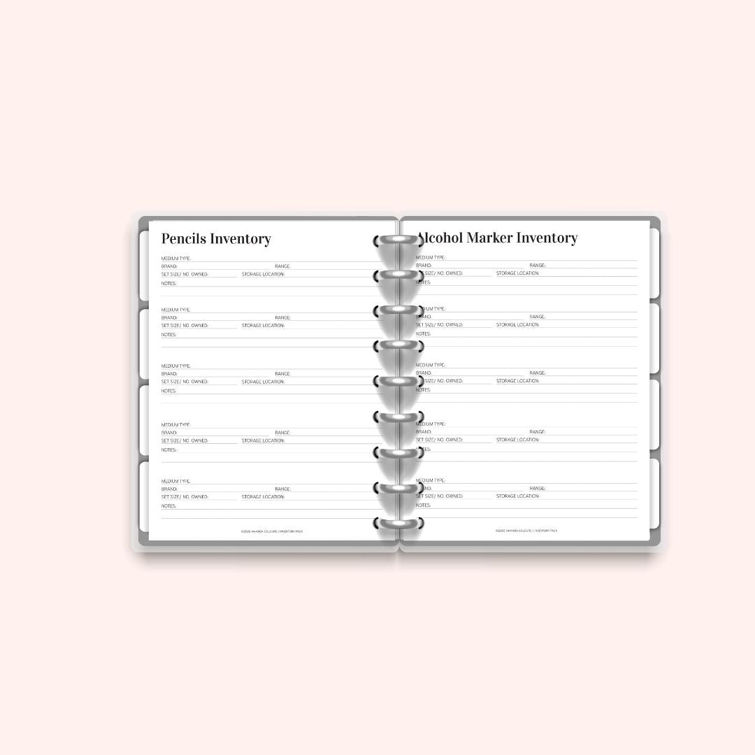 Inventory Pack – Printable Page Pack (10 Pages)
