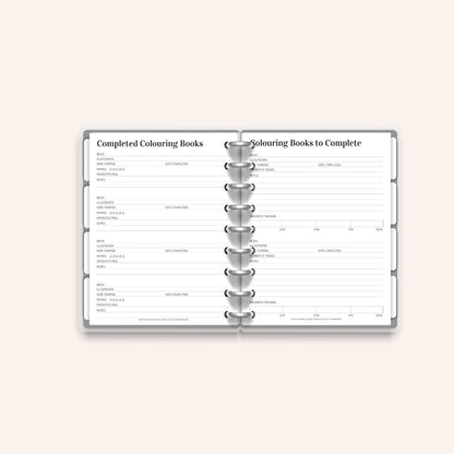 Colouring Book & Project Tracker – Printable Page Pack (11 Pages)
