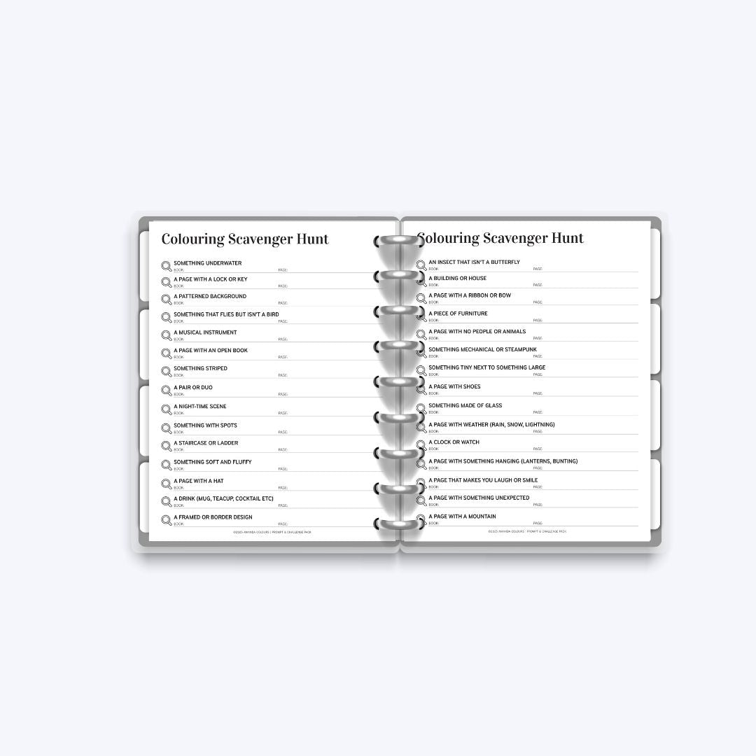 Creative Prompts & Challenges Pack – Printable Page Pack (10 Pages)