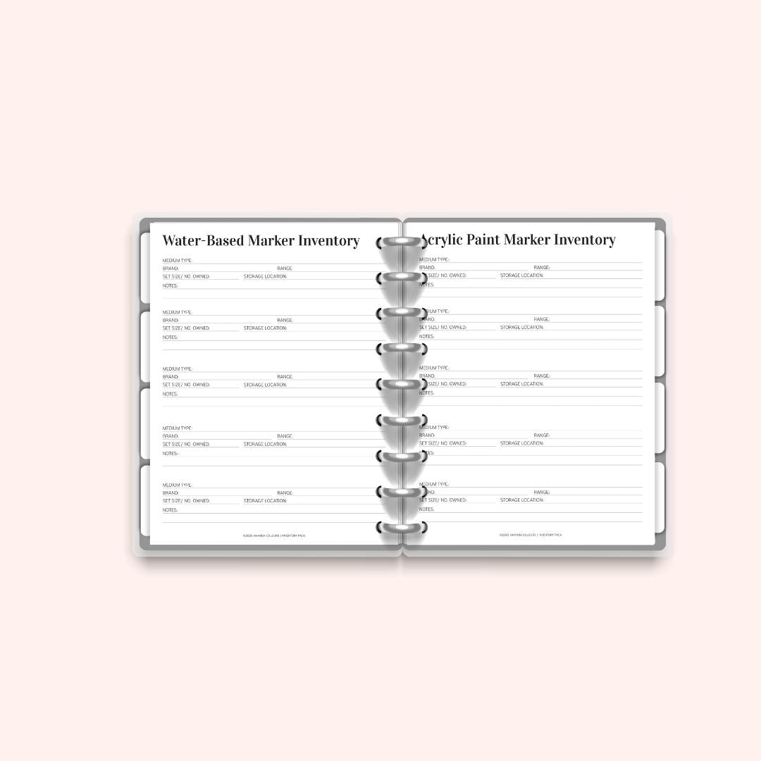 Inventory Pack – Printable Page Pack (10 Pages)