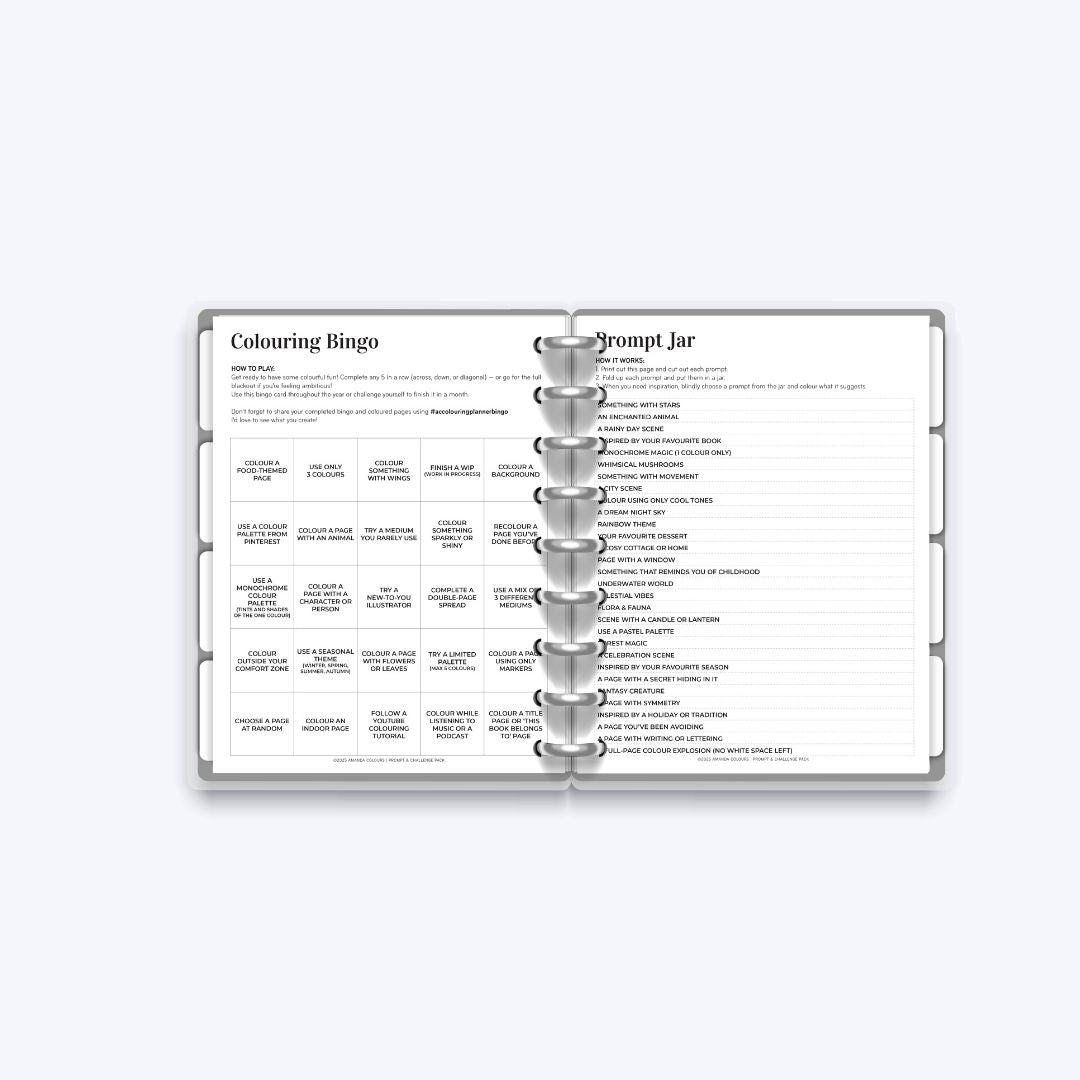 Creative Prompts & Challenges Pack – Printable Page Pack (10 Pages)